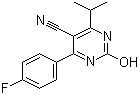 structure of CAS# 1092843-99-6, 4-(4-氟苯基)-2-羟基-6-异丙基嘧啶-5-甲腈