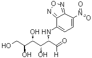 2-脱氧-2-[(7-硝基-2,1,3-苯并恶二唑-4-基)氨基]-L-葡萄糖分子结构 (CAS 1092935-76-6)