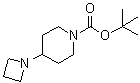 structure of CAS# 1093066-82-0, 4-(Azetidin-1-yl)piperidine-1-carboxylic acid tert-butyl ester