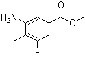 3-氨基-5-氟-4-甲基苯甲酸甲酯分子结构 (CAS 1093087-06-9)