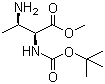(2S,3R)-3-氨基-2-叔丁氧羰基氨基丁酸甲酯分子结构 (CAS 1093190-13-6)