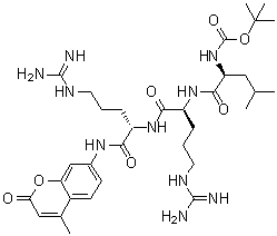 CAS # 109358-46-5, N-[(1,1-Dimethylethoxy)carbonyl]-L-leucyl-L-arginyl-N-(4-methyl-2-oxo-2H-1-benzopyran-7-yl)-L-argininamide