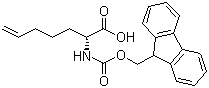 (2R)-2-[[(9H-芴-9-基甲氧基)羰基]氨基]-6-庚烯酸分子结构 (CAS 1093645-21-6)