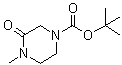 structure of CAS# 109384-26-1, 4-甲基-3-氧代-1-哌嗪羧酸叔丁酯