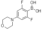 B-[2,6-二氟-4-(4-吗啉基)苯基]硼酸分子结构 (CAS 1093878-46-6)