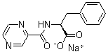 N-(2-吡嗪基羰基)-L-苯丙氨酸钠盐分子结构 (CAS 1093959-75-1)