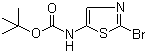 structure of CAS# 1094070-77-5, N-(2-Bromo-5-thiazolyl)carbamic acid tert-butyl ester