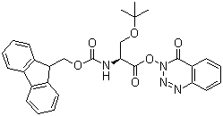 Fmoc-O-叔丁基-L-丝氨酸 3,4-二氢-4-氧代-1,2,3-苯并三嗪-3-基酯分子结构 (CAS 109434-27-7)