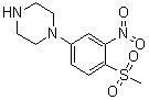 1-[4-(甲基磺酰基)-3-硝基苯基]哌嗪分子结构 (CAS 1095010-43-7)