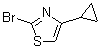 2-溴-4-环丙基噻唑分子结构 (CAS 1095010-50-6)