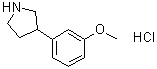 3-(3-甲氧基苯基)吡咯烷盐酸盐分子结构 (CAS 1095545-66-6)