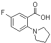 5-氟-2-(1-吡咯烷基)苯甲酸分子结构 (CAS 1096304-38-9)