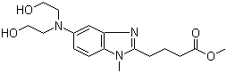 CAS 登录号：109882-31-7, 5-[双(2-羟基乙基)氨基]-1-甲基-1H-苯并咪唑-2-丁酸甲酯