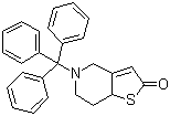 structure of CAS# 109904-26-9, 5,6,7,7a-四氢-5-(三苯甲基)噻吩并[3,2-c]吡啶酮