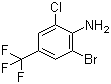 structure of CAS# 109919-26-8, 2-溴-6-氯-4-(三氟甲基)苯胺