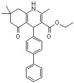 structure of CAS# 1099644-42-4, 4-[1,1'-联苯]-4-基-1,4,5,6,7,8-六氢-2,7,7-三甲基-5-氧代-3-喹啉羧酸乙酯
