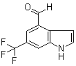 6-(三氟甲基)-1H-吲哚-4-甲醛分子结构 (CAS 1100215-61-9)