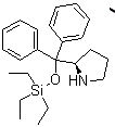 (2R)-2-[Diphenyl[(triethylsilyl)oxy]methyl]pyrrolidine molecular structure (CAS 1100289-57-3)