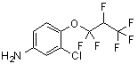 structure of CAS# 1100832-66-3, 3-氯-4-(1,1,2,3,3,3-六氟丙氧基)苯胺