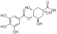 4-O-没食子酰基奎宁酸分子结构 (CAS 110170-37-1)