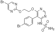 CAS # 1103522-45-7, ACT 132577, N-[5-(4-Bromophenyl)-6-[2-[(5-bromo-2-pyrimidinyl)oxy]ethoxy]-4-pyrimidinyl]sulfamide