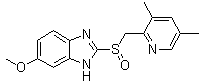 structure of CAS# 110374-16-8, 2-[[(3,5-二甲基-2-吡啶基)甲基]亚磺酰基]-6-甲氧基-1H-苯并咪唑