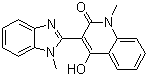 4-羟基-1-甲基-3-(1-甲基-1H-苯并咪唑-2-基)-2(1H)-喹啉酮分子结构 (CAS 1104466-39-8)