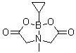 环丙基[N-羧甲基-N-甲基甘氨酸]硼分子结构 (CAS 1104637-36-6)