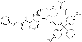 CAS 登录号：110543-74-3, 5'-O-[二(4-甲氧基苯基)苯基甲基]-2'-脱氧-N-(苯氧基乙酰基)-腺苷 3'-[2-氰基乙基 二异丙基亚磷酰胺]