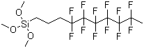 Dodecafluoroheptylpropyltrimethoxysilane molecular structure (CAS 1105578-57-1)
