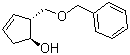 (1S-反式)-2-[(苯甲氧基)甲基]-3-环戊烯-1-醇分子结构 (CAS 110567-21-0)