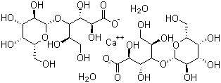 4-O-beta-D-吡喃半乳糖基-D-葡萄糖酸钙盐二水合物分子结构 (CAS 110638-68-1)