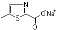 5-甲基噻唑-2-羧酸钠分子结构 (CAS 1107062-31-6)