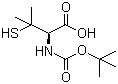 N-Boc-L(+)-青霉胺分子结构 (CAS 110763-40-1)