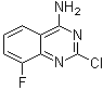 structure of CAS# 1107695-04-4, 2-氯-8-氟-4-喹唑啉胺