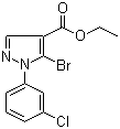 5-溴-1-(3-氯苯基)-1H-吡唑-4-甲酸乙酯分子结构 (CAS 110821-39-1)