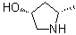 (3R,5S)-5-甲基吡咯烷-3-醇分子结构 (CAS 1108234-23-6)