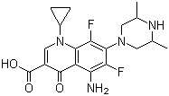 structure of CAS# 110871-86-8, 司帕沙星