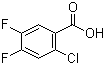 2-氯-4,5-二氟苯甲酸分子结构 (CAS 110877-64-0)