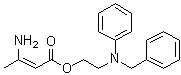 3-氨基-2-丁烯酸 2-[苯基(苯基甲基)氨基]乙基酯分子结构 (CAS 111011-79-1)