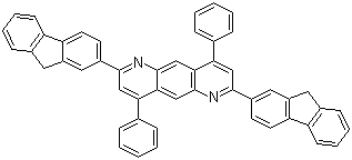 CAS 登录号：1110276-72-6, 2,7-二(9H-芴-2-基)-4,9-二苯基吡啶并[2,3-g]喹啉