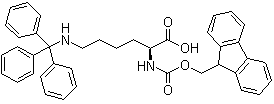 structure of CAS# 111061-54-2, N2-[芴甲氧羰基]-N6-(三苯甲基)-L-赖氨酸
