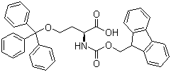 structure of CAS# 111061-55-3, N-芴甲氧羰基-O-三苯甲基-L-高丝氨酸