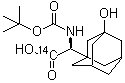 CAS 登录号：1110783-95-3, (alphaS)-alpha-[[(叔丁氧羰基]氨基]-3-羟基-金刚烷-1-(碳14)乙酸