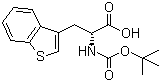 structure of CAS# 111082-76-9, N-叔丁氧羰基-D-3-苯并噻吩丙氨酸