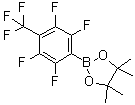 2,3,5,6-四氟-4-(三氟甲基)苯硼酸频哪醇酯分子结构 (CAS 1111096-06-0)