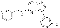 CAS # 1111106-62-7, 3-(3-Chlorophenyl)-N-[1-(3-pyridinyl)ethyl]-pyrazolo[1,5-a]pyrimidin-5-amine