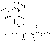 CAS 登录号：1111177-30-0, N-(1-氧代戊基)-N-[[2'-(2H-四唑-5-基)[1,1'-联苯]-4-基]甲基]-L-缬氨酸乙酯