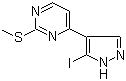 structure of CAS# 1111637-86-5, 4-(5-碘-1H-吡唑-4-基)-2-(甲硫基)嘧啶