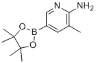 3-甲基-5-(4,4,5,5-四甲基-1,3,2-二氧硼杂环戊烷-2-基)吡啶-2-胺分子结构 (CAS 1111637-91-2)